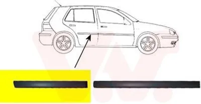 Produktbild von VAN WEZEL Zierleiste für die Tür Hinten Rechts Leiste für VW Golf IV Schrägheck (1J1) 5888426