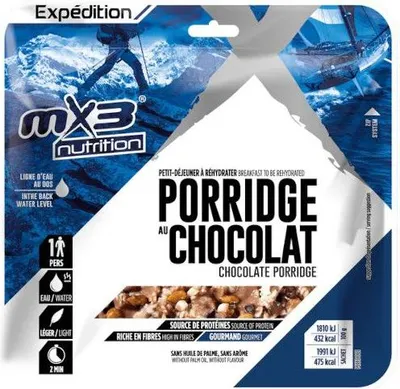 Immagine prodotto di Piatto liofilizzato MX3 (800) Porridge al cioccolato 110 g