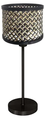 Obrázok produktu pre Stolná lampa - prírodná čierna - NOOR - bambus kov - nočná lampa - E27 - 4420ZW - Mexlite