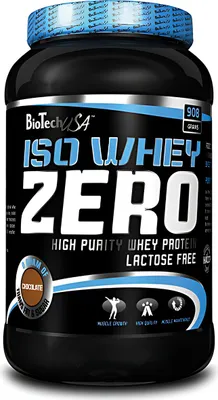 Produktbild von BioTech USA Iso Whey Zero 908 g Erdbeere / Whey Protein Isolat / Hochwertiges Whey Proteinisolat mit zustzlichen BCAAs und Aminosuren