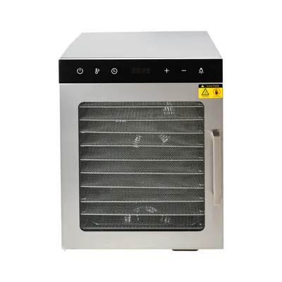 Image de déshydrateur 10 compartiments Déshydrateur automatique de fruits Déshydrateur de légumes Séchoir Machine de déshydratation en acier inoxydable avec régulateur de température