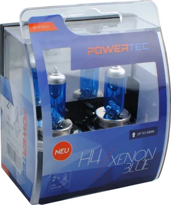 Zdjęcie produktu dla 2x M-Tech H4 Xenon optyczna żarówka halogenowa 55W niebieska