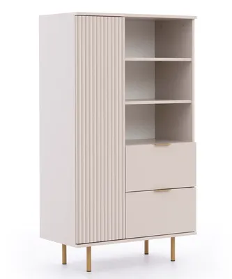 Produktbild von Marmex Möbel Regal-Set NUBIA SET 09 cashmere Wohnzimmer-Set Regal Kommode Standregal, (3-St)