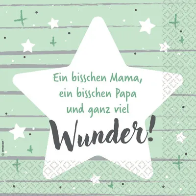 Produktbild von 16 Servietten - Unser Wunder 33cm