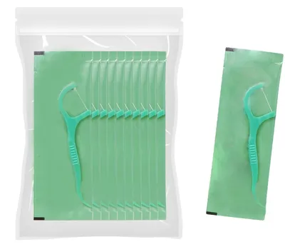 Image de Appareil à fil dentaire, saveur menthe, matériau durable, 10 pièces