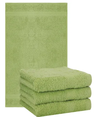 Produktbild von Betz 4 Stück Handtücher 50x100 cm PREMIUM  100% Baumwolle  Farbe: avocadogrün