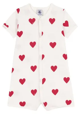 Immagine prodotto di Petit Bateau, tutina unisex per neonati, modello A09hg, bianco/rosso, taglia 24 mesi