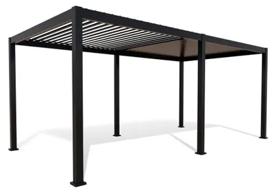 Produktbild von Cadiz Terrassenüberdachung 360x720x250 Anthrazit mit Lamellendach