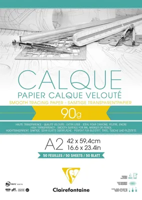 Zdjęcie produktu dla Clairefontaine 3329689750943, 70 g/m², 50 ark., Biały, PEFC