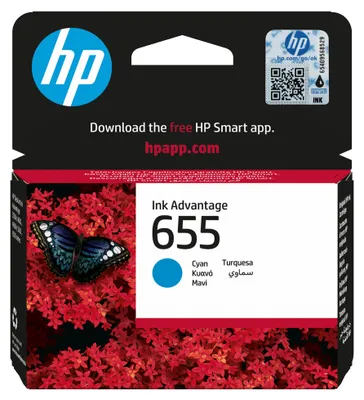 Image de HP 655 Cyan - cartouche d'encre originale