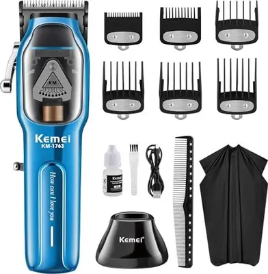 Produktbild von Kemei Professional Hair Clippers Männer, schnurlose Schneidkits, Bartschneider, verstellbare Friseur USB wieder aufladen KM-1763