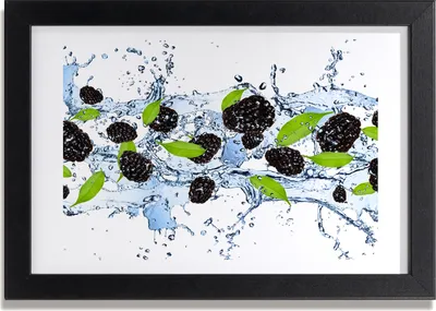 Produktbild von Bild 30x20 MDF-Rahmen, Wandkunst Brombeeren und Wasser