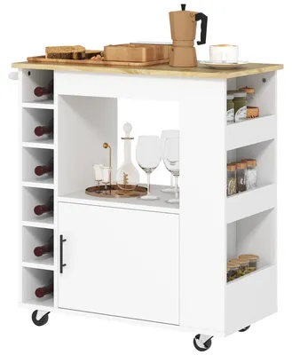 Immagine prodotto di Carrello da Cucina 83x40x83 cm Armadietto e Portabottiglie Rovere