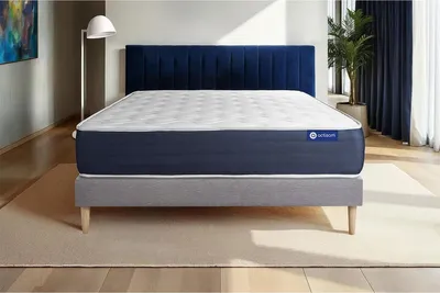 Productafbeelding van Actilatex slaapmatras 80x190 cm + bedframe met lattenbodem - Dikte: 22 cm - Latex en traagschuim - H3