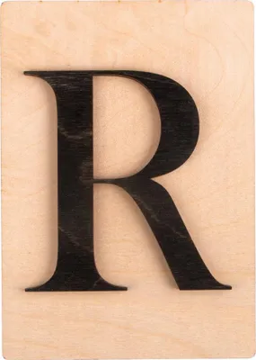 Image de Rayher Hobby Lettre R noir 10,5 x 14,8 cm Bois