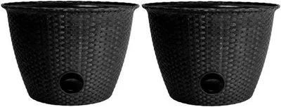 Obrázek produktu pro Odolný stojan na zahradní hadici s atraktivním vzorem – jedinečný kus z plastu – rozměry 44,5 x 45 x 76 cm