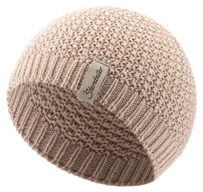 Image de Bonnet tricoté Waffel, beige, taille 37