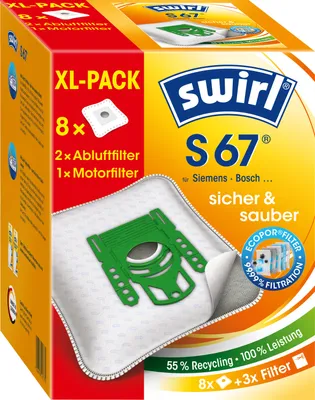 Packaging for vacuum cleaner bags.