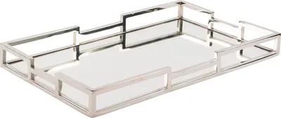 Productafbeelding van Fink HOMMAGE, dienblad met spiegelinzet, roestvrij staal, gepolijst, glad, zilverkleurig, L. 30 cm, B. 50 cm, H. 5 cm, artikelnummer 155099