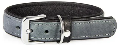 Produktbild von Das Lederband Hundehalsband Vancouver Granite/Black, Länge: 70 cm