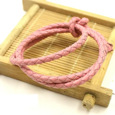 Produktbild von Geflochtenes Lederarmband, uni
