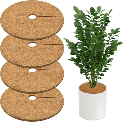 Obrázok produktu pre Kokosové vlákno disk 30 cm, 4 kusy, zimná ochrana, pre črepníkové rastliny