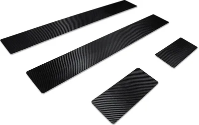 Produktbild von Ladekantenschutz Einstiegsleisten Folie passend für VW Golf 7 Limo 2012-2021, Farbe:Carbon-Look