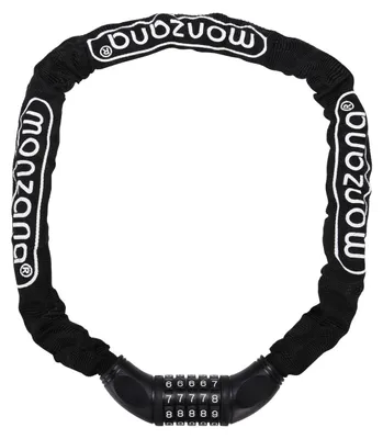 Zdjęcie produktu dla Łańcuch rowerowy z blokadą, czarny, 90 cm, 5-cyfrowy kod