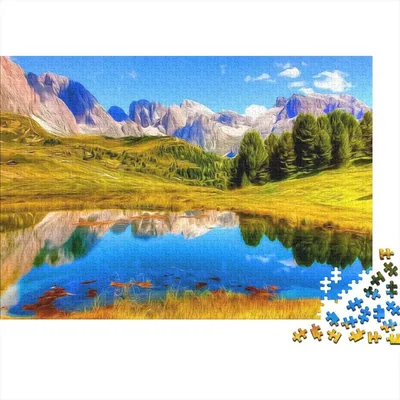 Productafbeelding van 1000 Stukjes Puzzel met Berglandschap voor Volwassenen