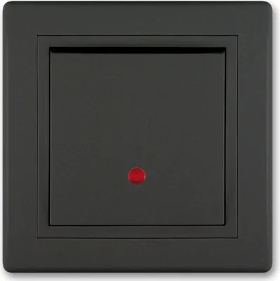 Produktbild von Ein/Aus Schalter mit Glimmlampe (Kontrollleuchte) Schwarz (Soft Touch)