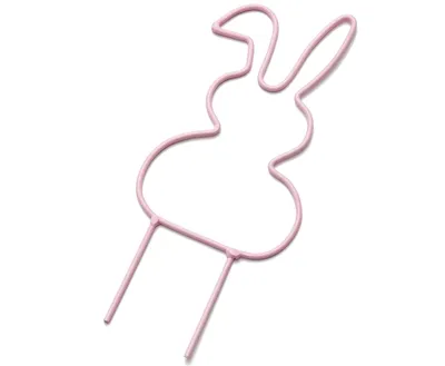 Produktbild von Metall Stecker Osterhase, ca.10 cm, in 5 Farben wählbar | Blumenstecker Hase aus Metall , Farbe:Pink