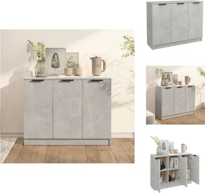 Produktbild von vidaXL Sideboard Betongrau 90,5x30x70 cm Holzwerkstoff -  Sideboards