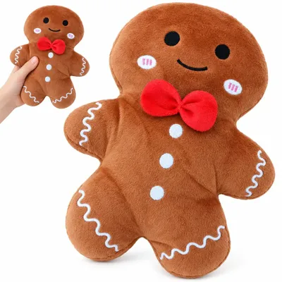 Obrázok produktu pre Plyšový perníček 15 cm vianočná plyšová hračka mäkká maskotka perníkový panáčik darček na Mikuláša pod stromček