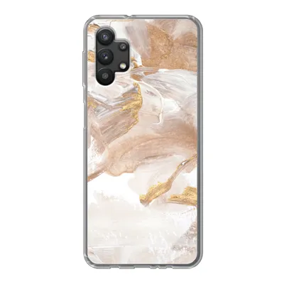 Produktbild von MuchoWow® Handyhülle Schutzhülle Hülle für Samsung Galaxy A32 5G Wasserfarbe - Gold - Braun Silikon Softcase Handy Hülle - Softcase
