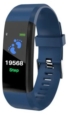 Obrázok produktu pre Inteligentný fitness náramok ID115 Plus, displej 0,96" OLED, monitor srdcovej frekvencie, krokomer, vodotesnosť IP65, notifikácie, tmavomodrá farba