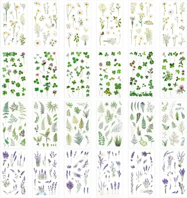 Obrázek produktu pro Sada samolepek "Blumensticker", 24 kusů, barevná, pro scrapbooking a deníky