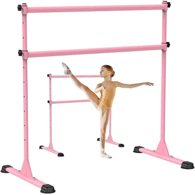 Produktbild von Ballettstange Tanzstange Ballettbarre - 28 bis 120 cm - Rosa - Stahl - Freistehend
