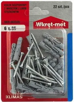 Obrázek produktu pro Univerzální zátka se šroubem 6x35mm 22ks