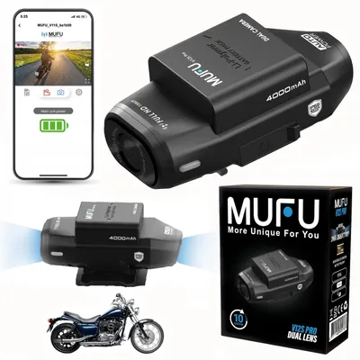 Obrázek produktu pro KAMERA videorekordér na motocykl MUFU V12S pro Dvě kamery 1080p 30fps