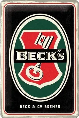 Zdjęcie produktu dla Metalowy Plakat 20 X 30Cm Becks