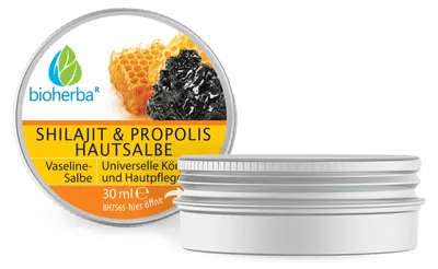 Produktbild von Bioherba Shilajit & Propolis Universelle Hautsalbe 30 ml