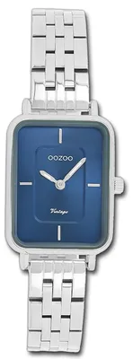 Immagine prodotto di Oozou, orologio da polso vintage, serie Damenuhr, cinturino in metallo argentato, movimento al quarzo, display analogico, modello D3UOC20417