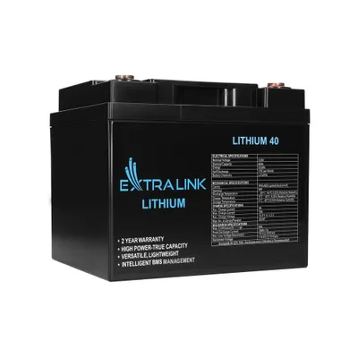 Image de Extralink LiFePO4 40AH | Accumulator | 12.8V  BMS
