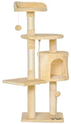 Produktbild von PawHut Katzenbaum Kratzbaum Schlafhöhle Kletterbaum Treppe Spielbaum 4 Schichte