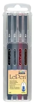 Produktbild von Le Pen Dark Fineliner, 4 Farben – Marvy