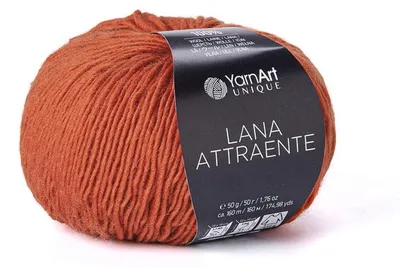 Obrázek produktu pro YarnArt Unique Lana Attraente 6620 Ziegel – 100% vlna, měkká a hřejivá, 50 g / 160 m