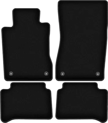Produktbild von Wielganizator Velours-Autoteppiche – passend für Mercedes E W211 (Limousine, Kombi, Bj. 2002-2009) – schwarz, passgenau, mit Befestigungen set 4 Stk.