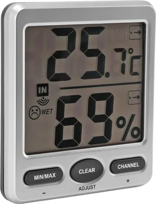 Imagen del producto de Termómetro para interiores con pantalla grande, nivel de comodidad, registro de temperatura y humedad durante 24 horas, sensor de humedad para alta precisión, ideal para interiores y exteriores