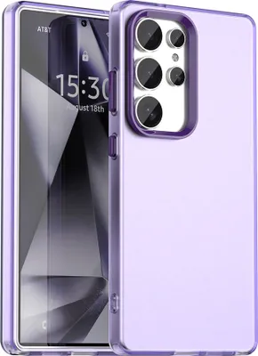 Produktbild von Handyhülle für Samsung Galaxy S25 Ultra Schlank Durchscheinend Matt Stoßfest Schutzhülle Lila