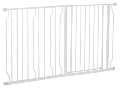 Immagine prodotto di Cancelletto Sicurezza Regolabile per Cani 75-145 cm in Acciaio e ABS Bianco